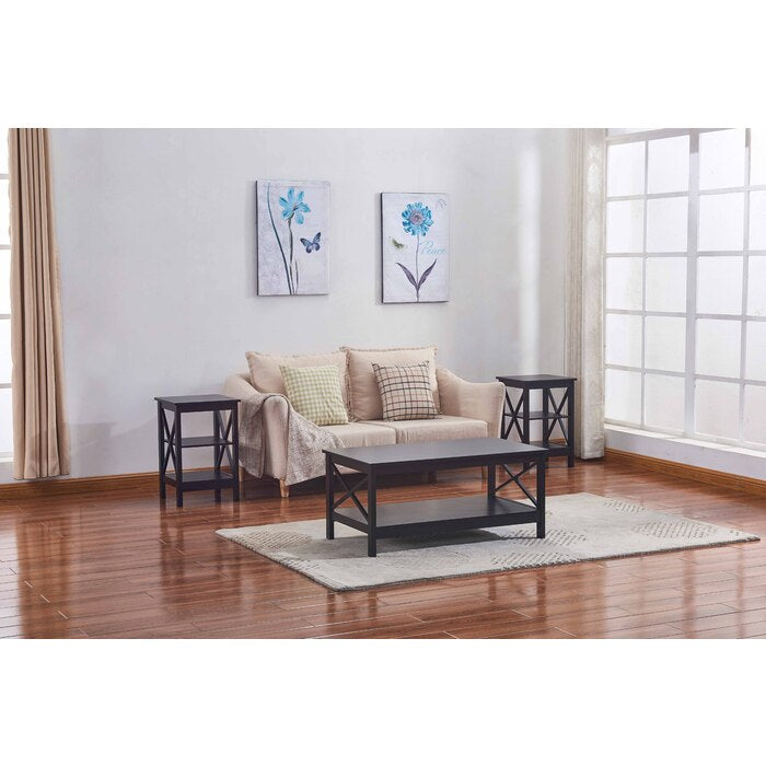 6604 BLACK X-Side Panel End Table