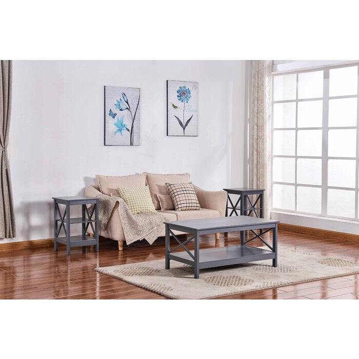 6606 GRAY X-Side Panel End Table