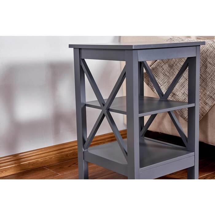 6606 GRAY X-Side Panel End Table
